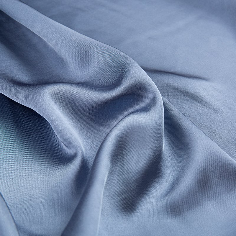 HY263 blauw 150cm 240GSM twill imitatie acetaat CEY Pure Polyester satijn dameskleding stof