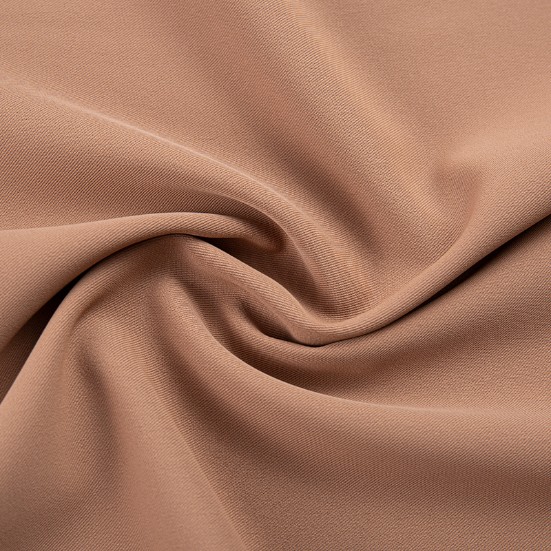 DS347 220GSM Lichtbruin Hoogelastisch anti-rimpel huidvriendelijk mat filament 3/1 schuine polyester spandex 4-weg stretchstof
